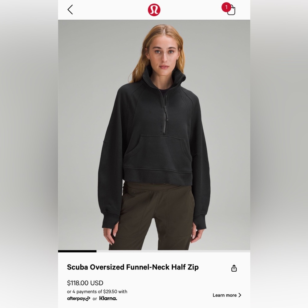 Lululemon Scuba Half-Zip